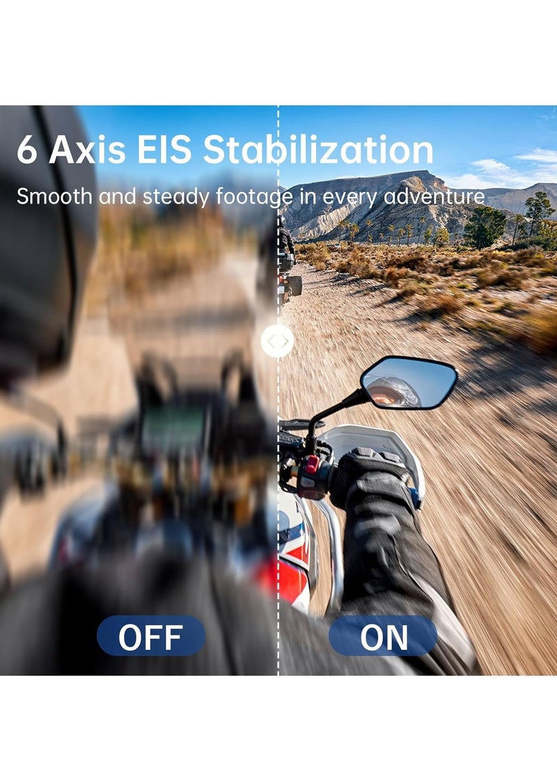 Lecran True 5K Ultra HD Action Camera, WIFI, Remote Control, 64GB Card, Dual Color Screens, Dual Batteies,  Anti-Shake for Cycling & Waterproof for Diving - Image 4